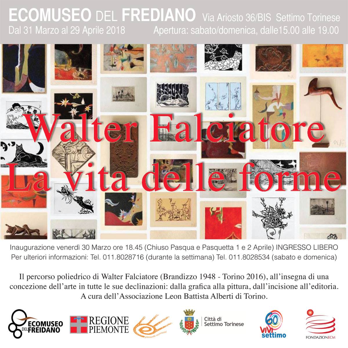 Locandina mostra La vita delle forme. Walter Falciatore.